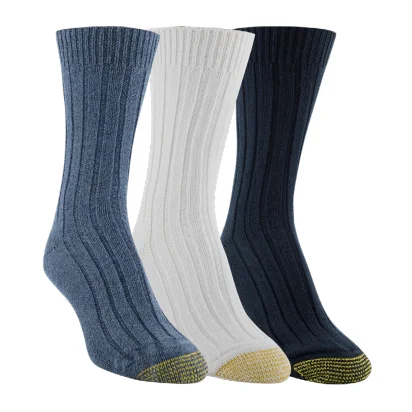 Lightweight ankle socks for sneakers-3-Pack Women's Cotton Comfort Weekender Crew Socks 2959