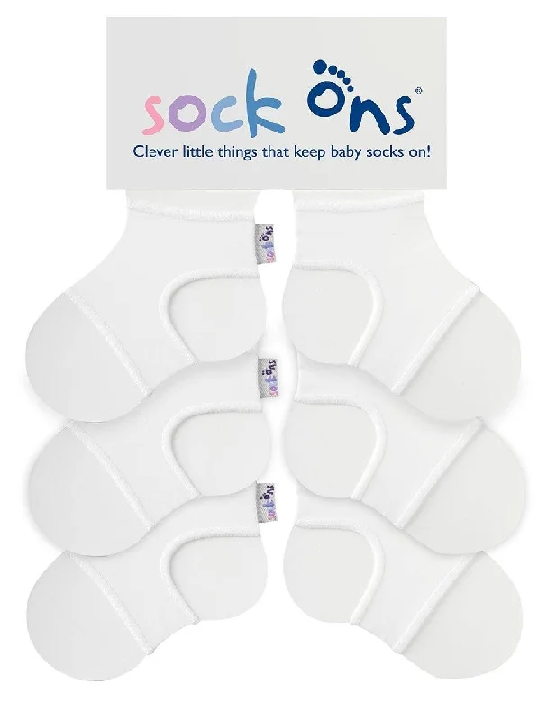 Fuzzy ankle socks for lounging-3pk Neutral Whties Sock Ons Multi Pack SAVE!