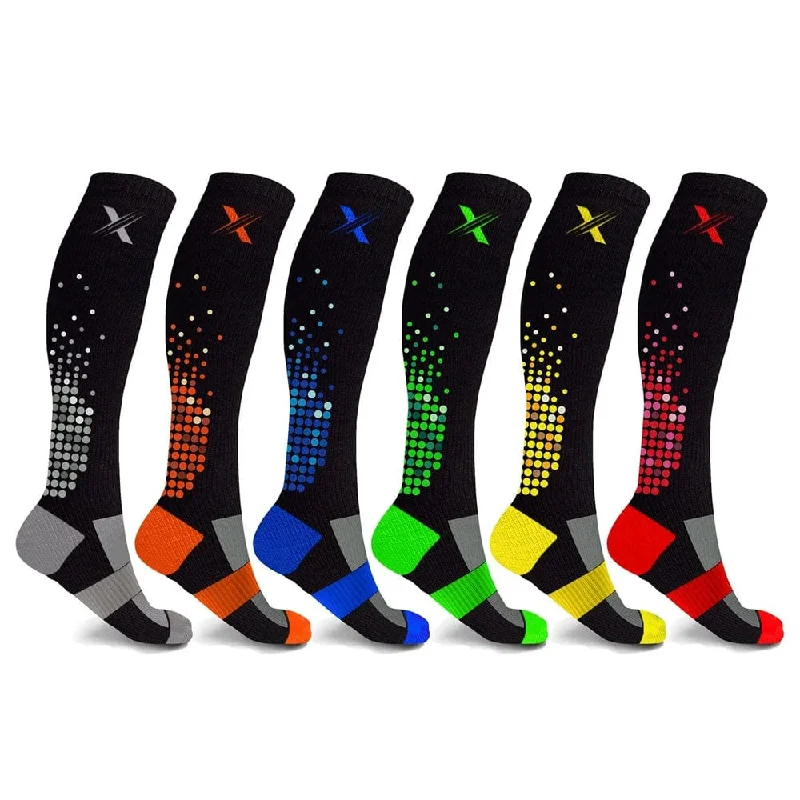 Minimalist black socks for versatility-High Intensity Compression Socks (6-Pairs)