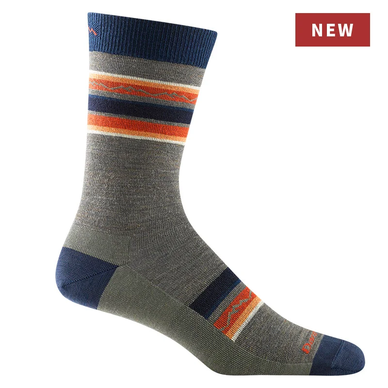 Modern striped crew socks for casual-男款 6009．Whetstone Crew Lightweight