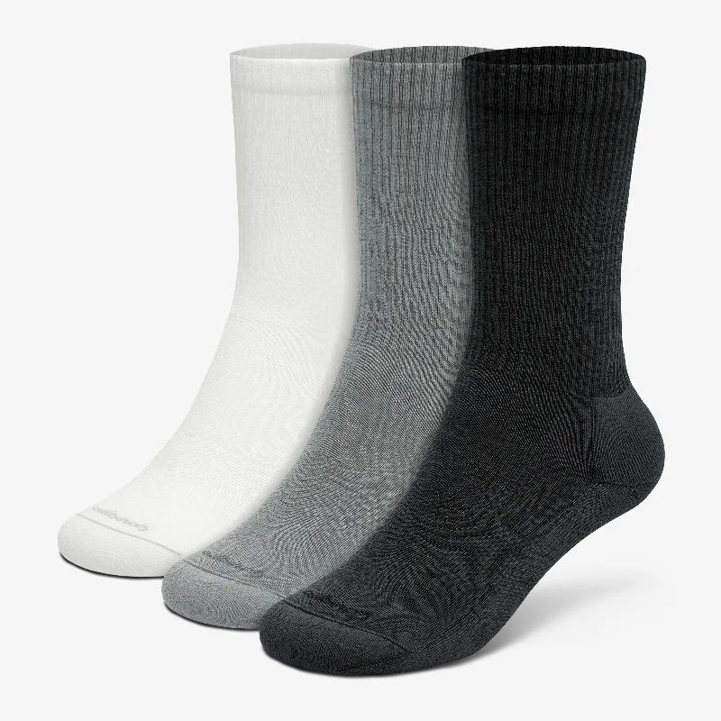 Modern striped socks for casual-Anytime Crew Sock 3-Pack - Blizzard/Medium Grey/Natural Black