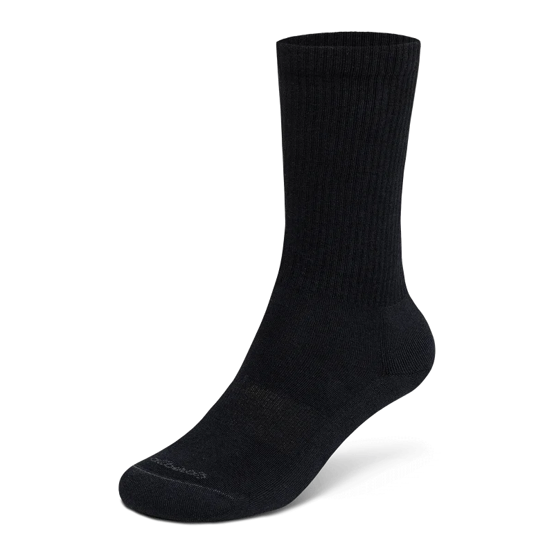 Organic cotton socks for eco-conscious-Anytime Crew Sock - Natural Black