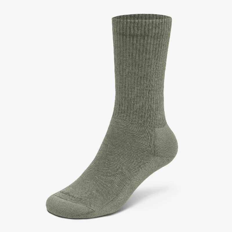 Modern black socks for formal attire-Anytime Crew Sock - Rugged Green