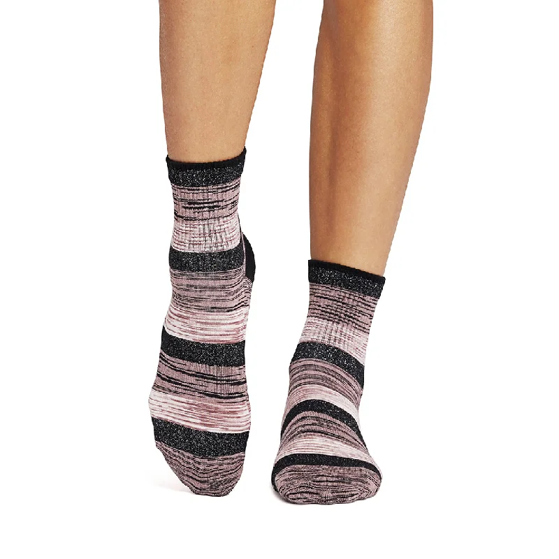 Lightweight cotton crew socks for summer-Aria Grip Socks