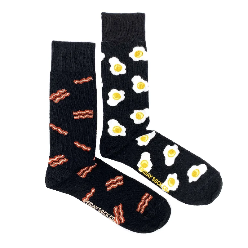 Lightweight running ankle socks for speed-Men's Bacon & Egg Socks