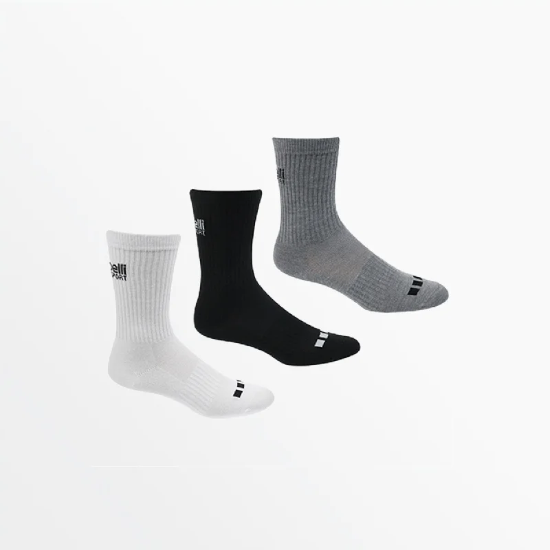 Breathable wool ankle socks for hiking-BASICS CS-COOL LIGHTWEIGHT CREW SOCKS