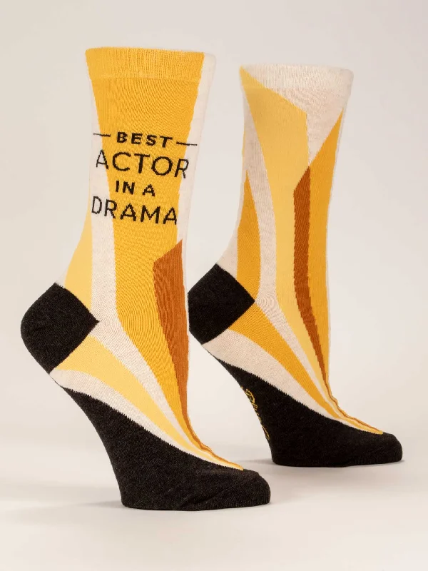 Vintage patterned ankle socks for style-Best Actor In A Drama W-Crew Socks