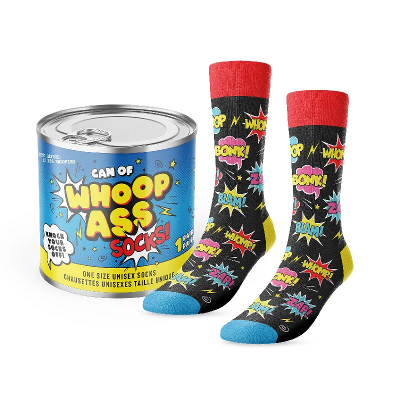 Vintage patterned ankle socks for style-Big Ol' Can O' Whoop Ass Socks