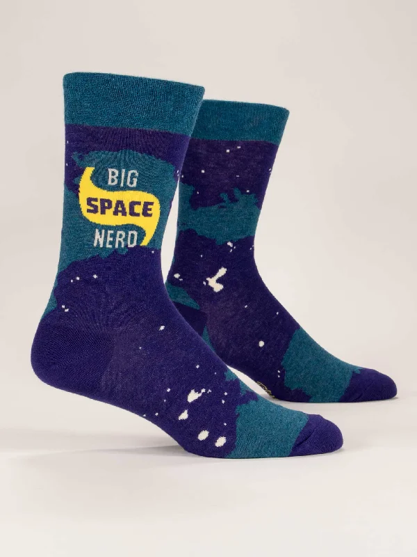 Vintage wool crew socks for retro vibe-Big Space Nerd M-Crew Socks