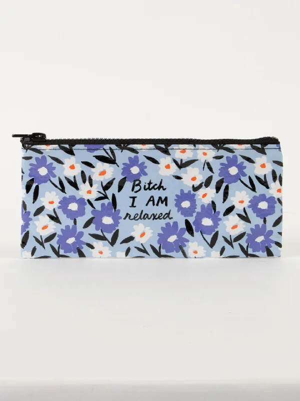 Small patterned crew socks for children-Bitch I AM Relaxed Pencil Case