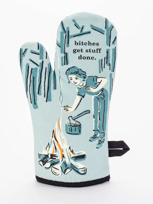 Long athletic ankle socks for athletes-Bitches Get Stuff Done Oven Mitt