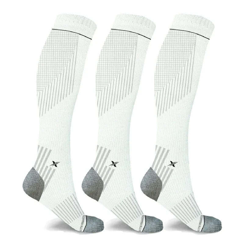 Vintage patterned ankle socks for style-3-Pairs: Copper Compression Pain Relief Targeted Knee High Compression Socks