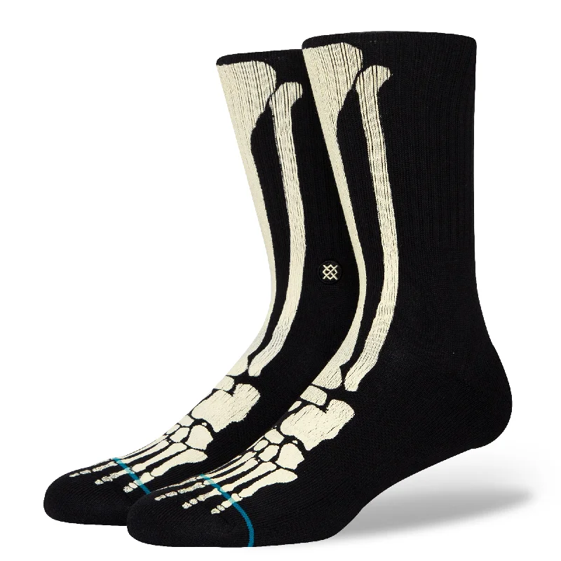 Custom embroidered ankle socks for gift-BONEZ CREW SOCK