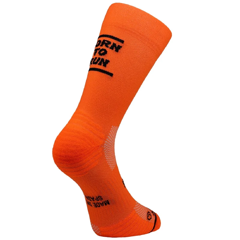 Luxury alpaca socks for softness-Sporcks Running Socks - Born To Run Orange