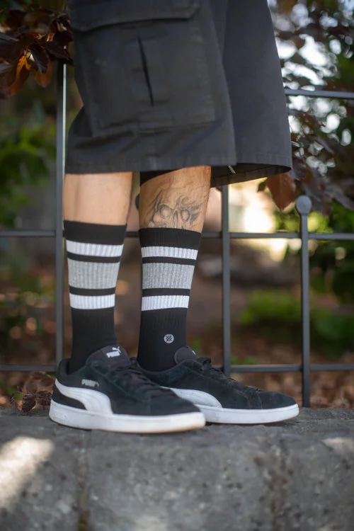 Vintage striped ankle socks for nostalgia-Boyd Crew