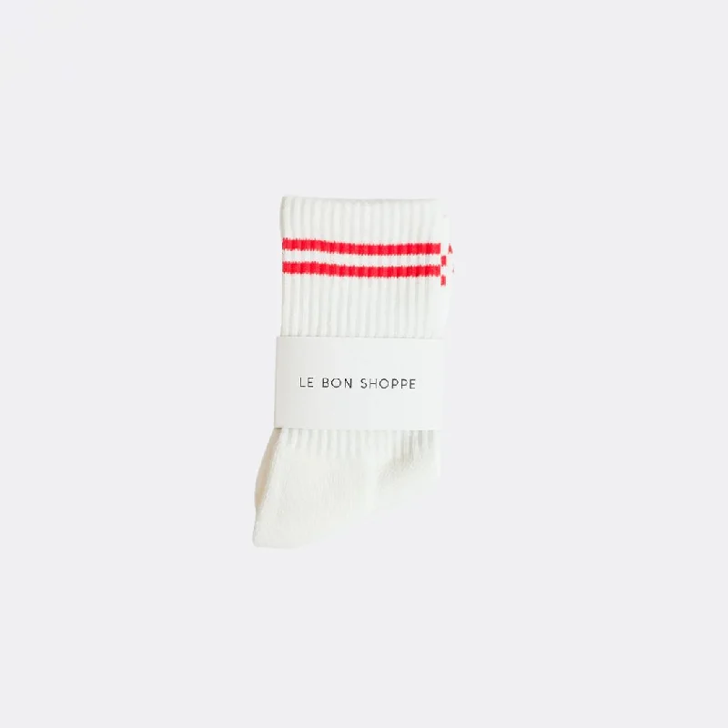 Grip socks for pilates-Boyfriend Socks (Clean White)