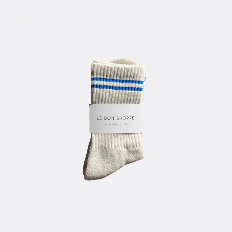 Small wool crew socks for babies-Boyfriend Socks (Ice)