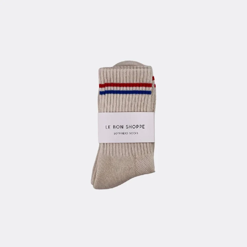 Small ankle socks for toddlers-Boyfriend Socks (Milk)