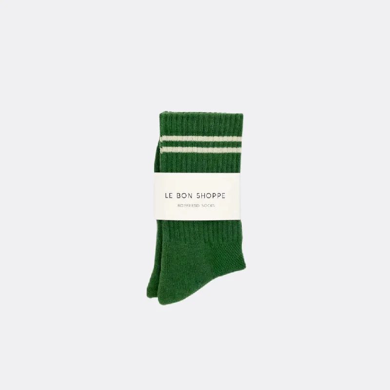 Custom logo socks for branding-Boyfriend Socks (Moss)