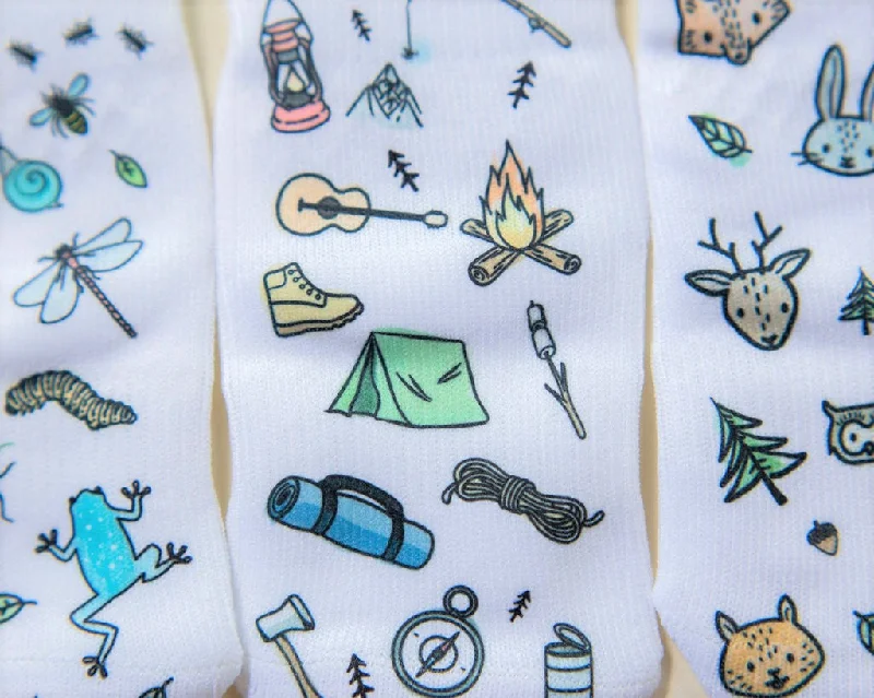 Small striped socks for children-Camping Collection