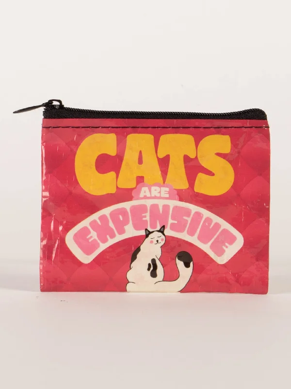 Vintage wool crew socks for classic-Cats Are Expensive Coin Purse