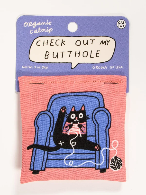 Fuzzy crew socks for relaxation-Check Out My Butthole Catnip Toy