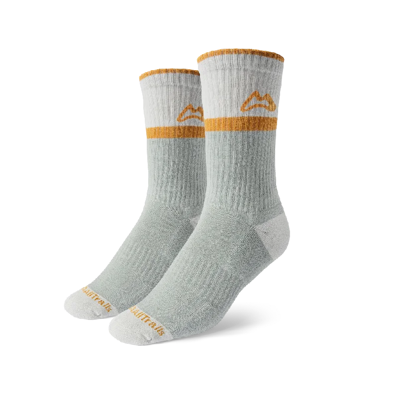 Small striped crew socks for kids-Classic Crew Trail Sock - Gray