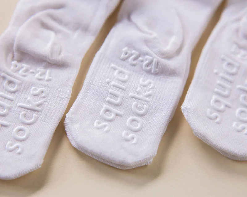 Minimalist white crew socks for subtle-Cloud Collection