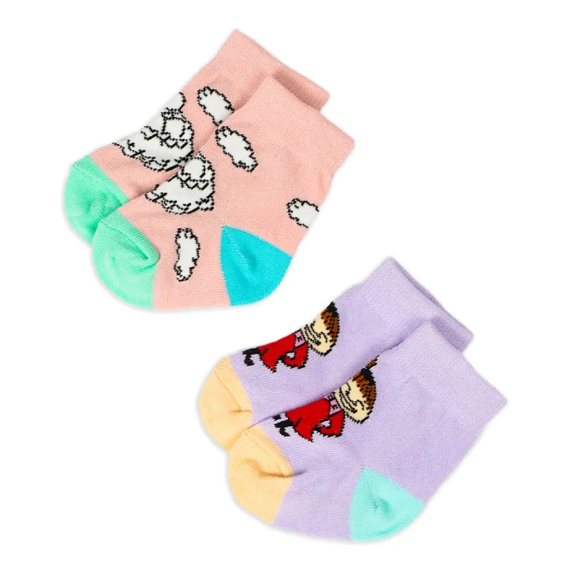 Long running ankle socks for marathon-Baby Double Pack Snorkmaiden and Little My Socks