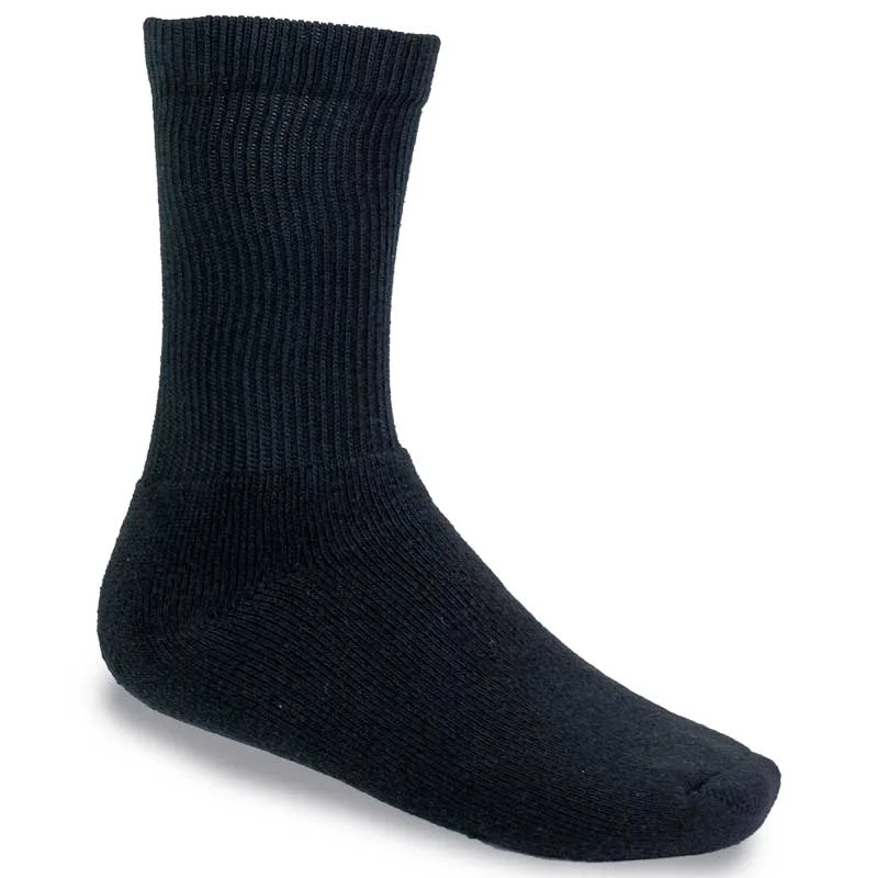 Modern black socks for formal attire-Stone Peak Crew Youth Socks - Black 3 pack