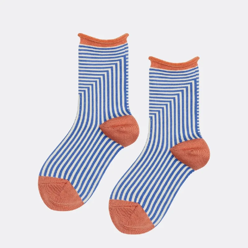 Bright crew socks for statement-Corbusier Crew Socks (Cornflower)