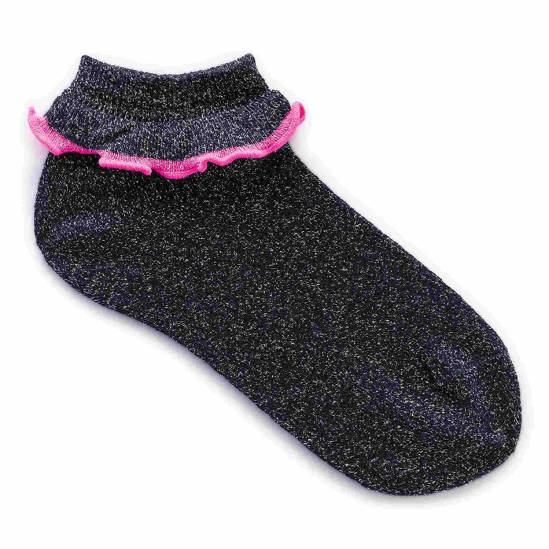 Bright crew socks for statement-Cotton Bling Lace