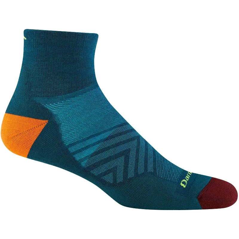 Soft bamboo socks for sensitive skin-Darn Tough Mens Quarter Ultra-Lightweight Running Socks with Cushion