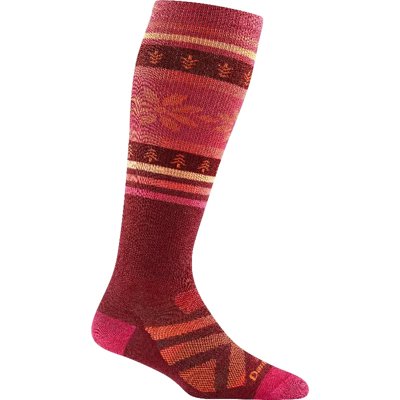 Contemporary polka dot ankle socks for women-Darn Tough Womens Alpine Over-the-Calf Lightweight Ski & Snowboard Socks