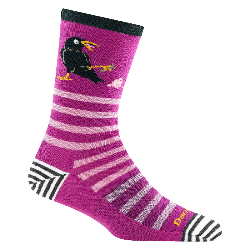 Colorful ankle socks for statement look-Darn Tough Womens Animal Haus Crew Lightweight Lifestyle Socks