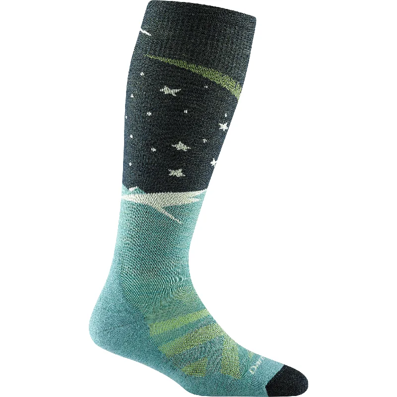 Long athletic ankle socks for support-Darn Tough Womens Aurora Over-The-Calf Lightweight Ski & Snowboard Socks