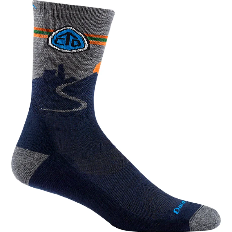 Breathable wool socks for hiking-Darn Tough Mens CDT Micro Crew Lightweight Hiking Socks