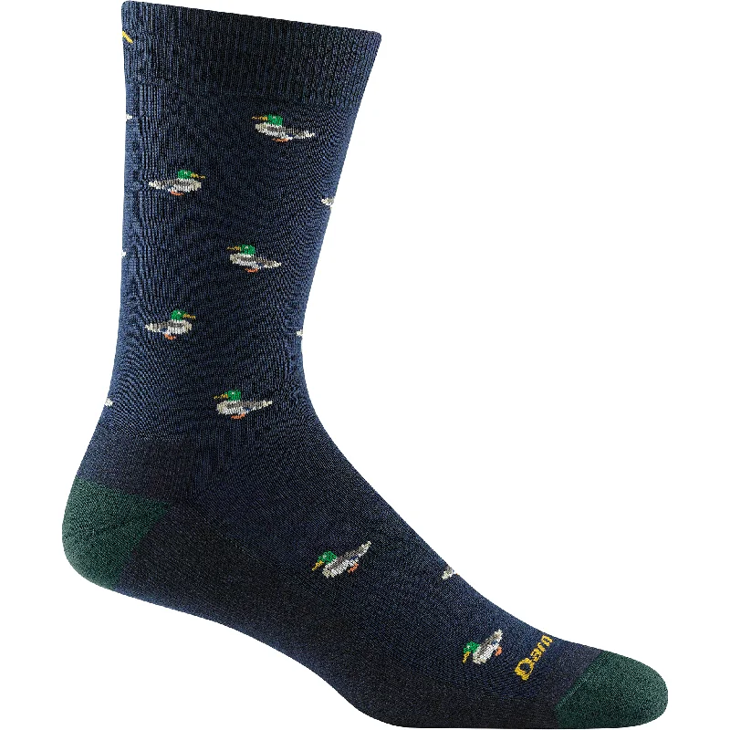 Minimalist gray ankle socks for clean-Darn Tough Mens Duck Duck Moose Crew Lightweight Lifestyle Socks