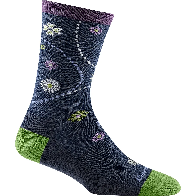 Luxury merino ankle socks for softness-Darn Tough Womens Garden Crew Lightweight Lifestyle Socks