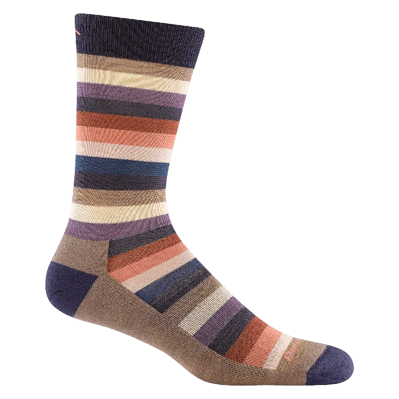 Modern striped socks for casual-Darn Tough Mens Merlin Crew Lightweight Lifestyle Socks