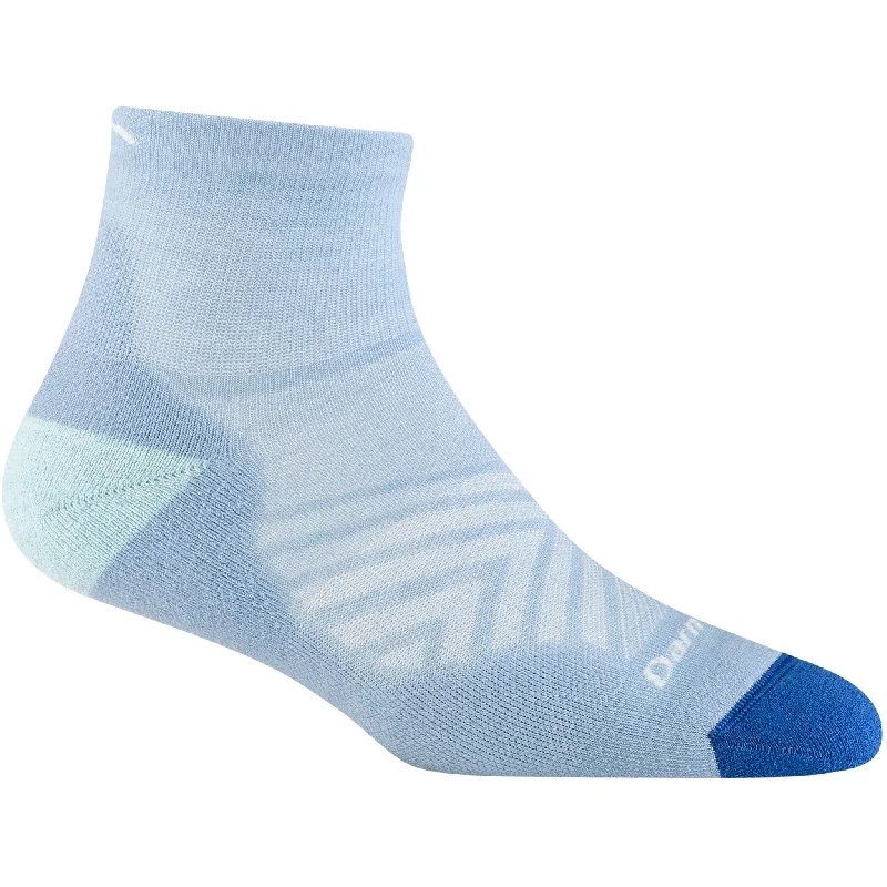 Long running socks for marathon-Darn Tough Womens Run Quarter Ultra-Lightweight Socks with Cushion