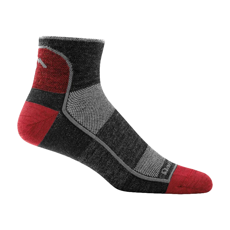 Modern striped ankle socks for chic-Darn Tough Mens Quarter Lightweight Athletic Socks