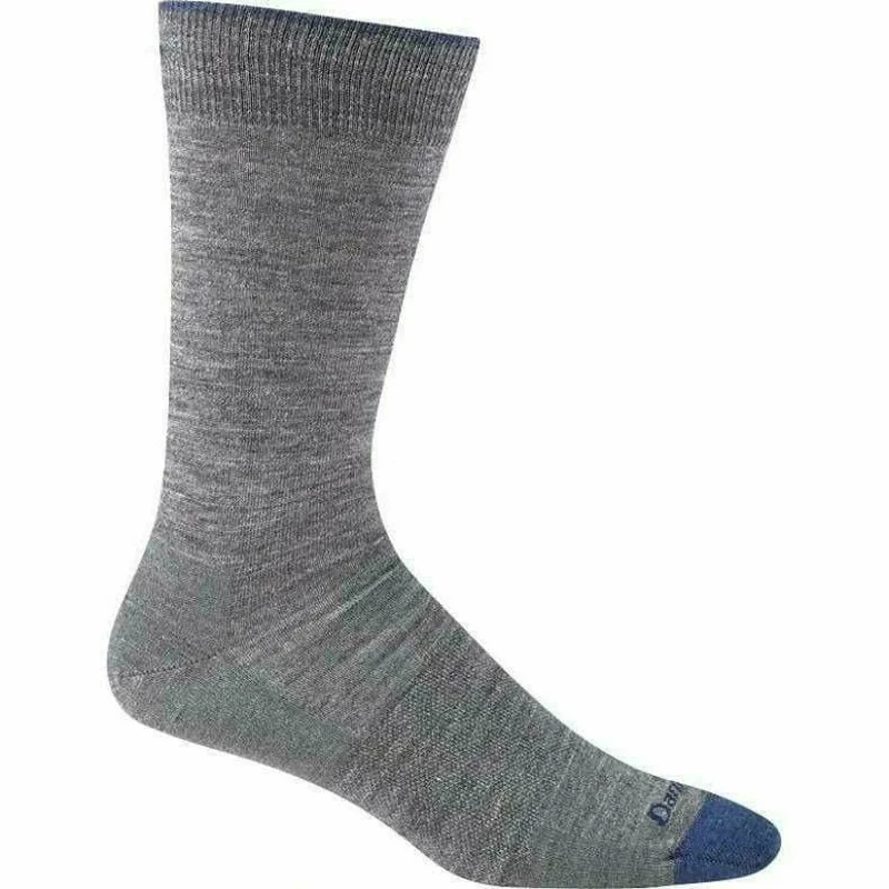 Minimalist black ankle socks for versatility-Darn Tough Mens Solid Crew Lightweight Lifestyle Socks