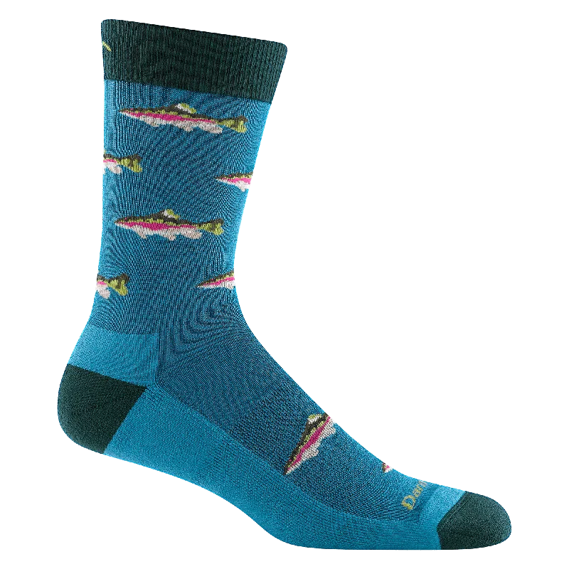 Thick thermal wool socks for snow-Darn Tough Mens Spey Fly Crew Lightweight Lifestyle Socks