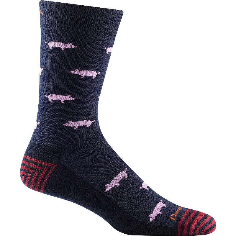 Custom knit crew socks for gift-Darn Tough Mens Truffle Hog Crew Lightweight Lifestyle Socks