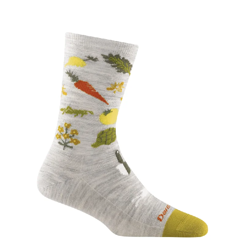 Long compression crew socks for health-Darn Tough Women's Farmer's Market Crew Lightweight Lifestyle Sock in Ash