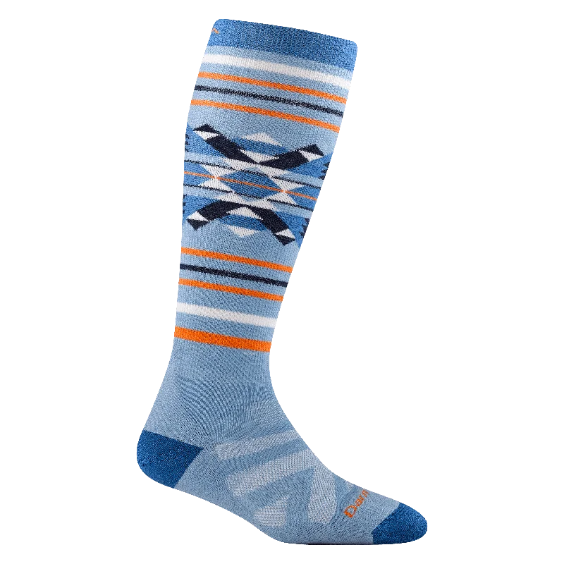 Thick hiking ankle socks for trails-Darn Tough Womens Snowscape Over-The-Calf Lightweight Ski & Snowboard Socks