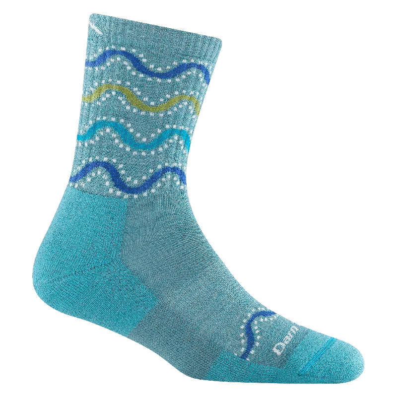 Long tube socks for sports-Darn Tough Womens Wandering Stripe Micro Crew Lightweight Hiking Socks