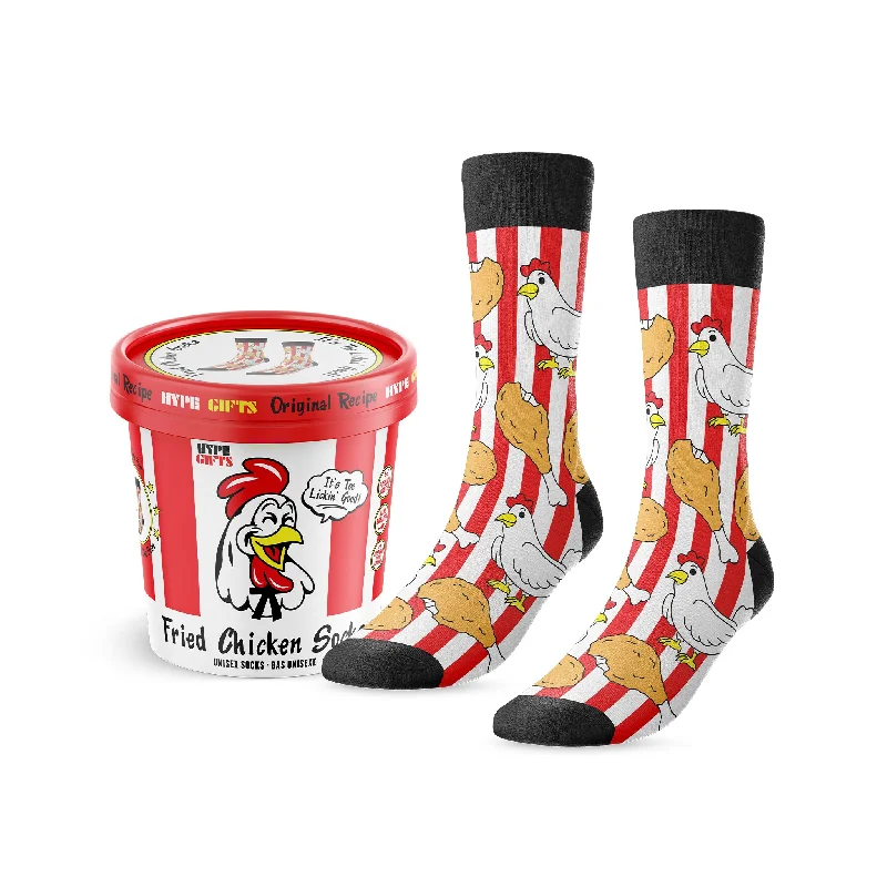 Long running crew socks for support-Deep Fried Chicken Socks