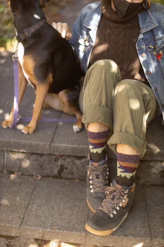 Bright ankle socks for bold look-Divided Wool Crew